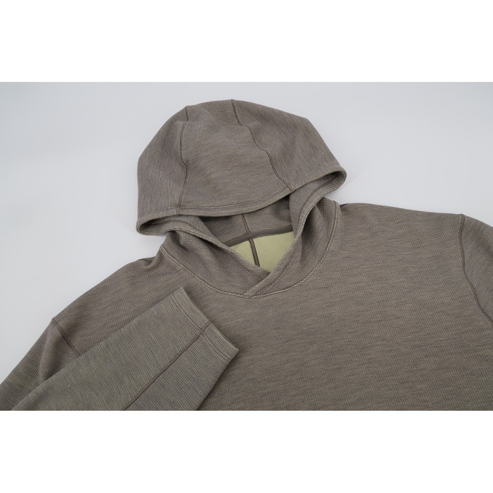 Lululemon Shift Stitch Hoodie Mens XXL Heathered Gray Textured Knit Pullover 2XL